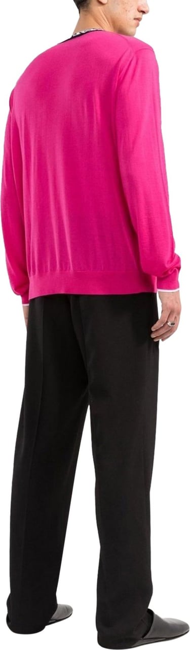 Versace La Greca-print knitted jumper Roze