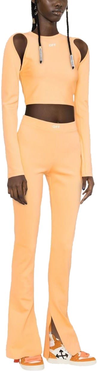 OFF-WHITE Pantaloni Sleek Split Oranje