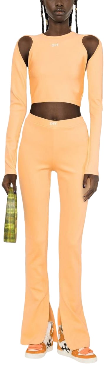 OFF-WHITE Pantaloni Sleek Split Oranje