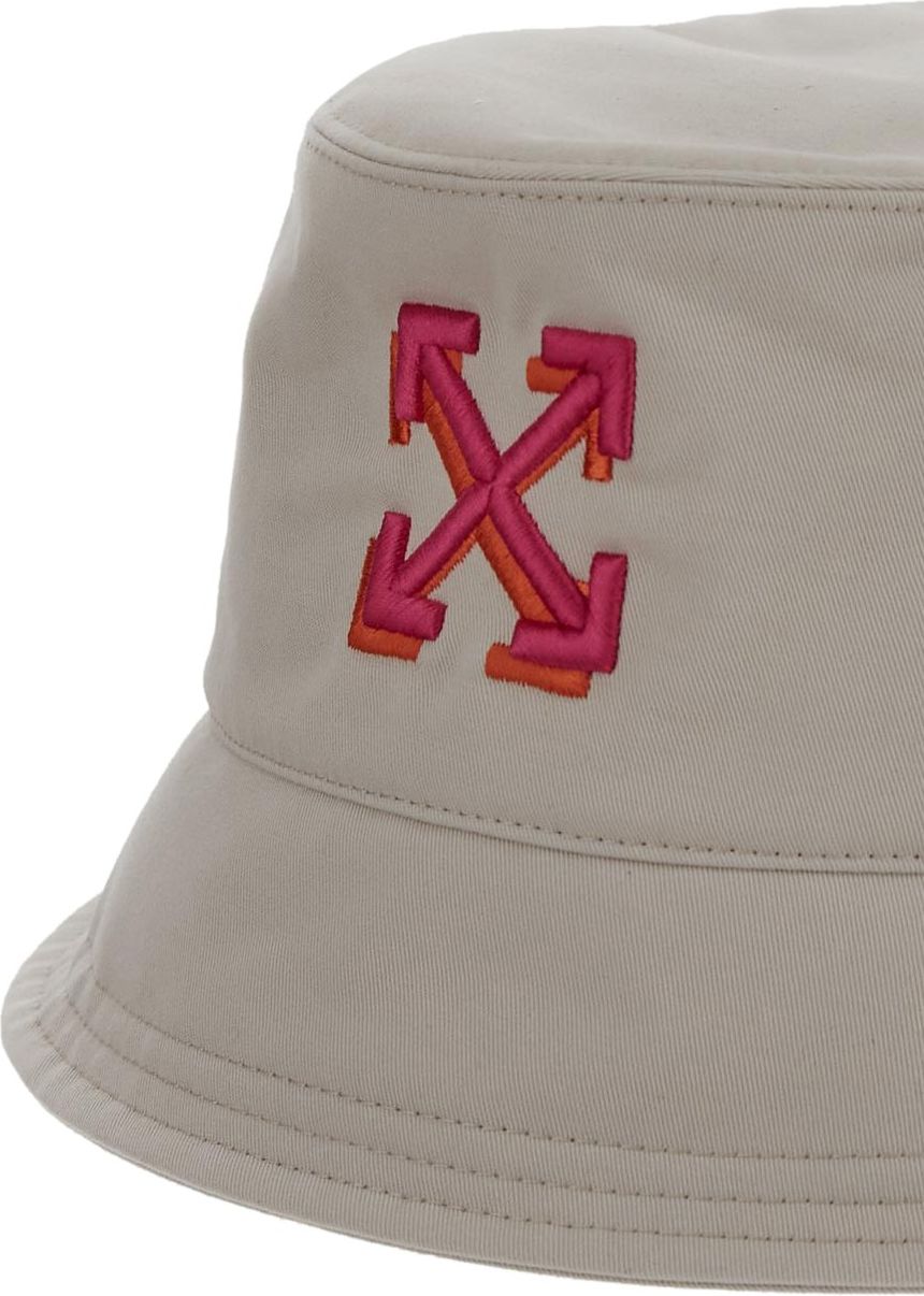 OFF-WHITE Arrow Embroidery Bucket Hat Wit