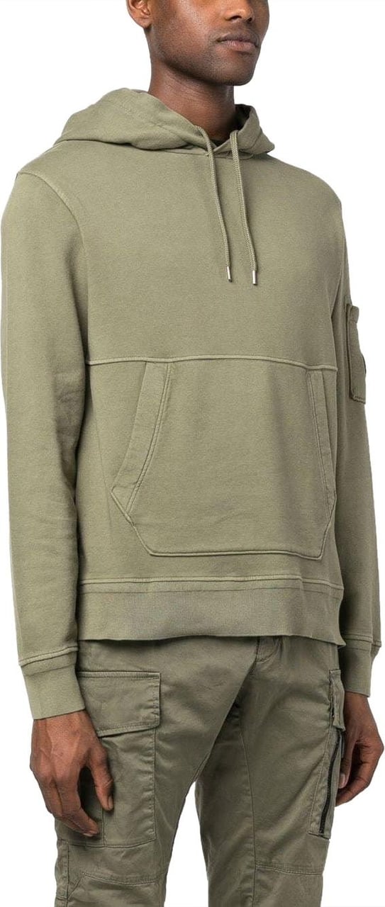 CP Company hoodie a patch logo 3 Groen