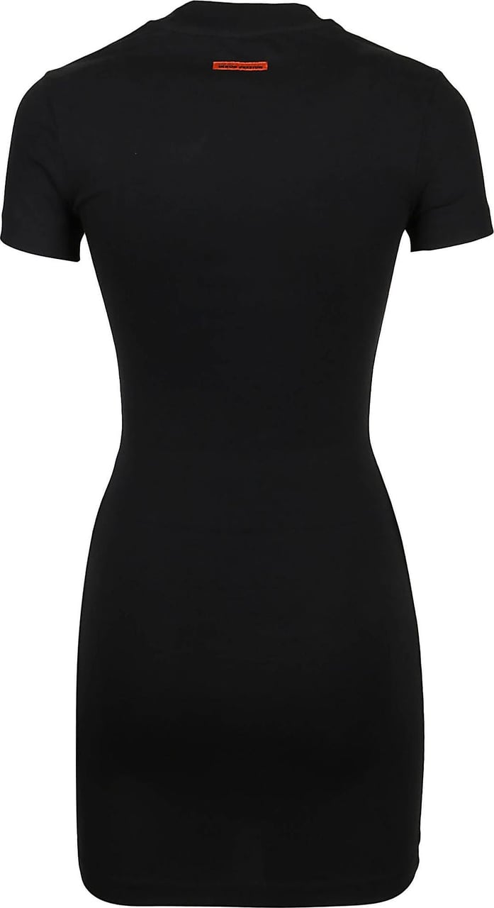 Heron Preston Hpny Embroidered Short Sleeve Dress Black Zwart