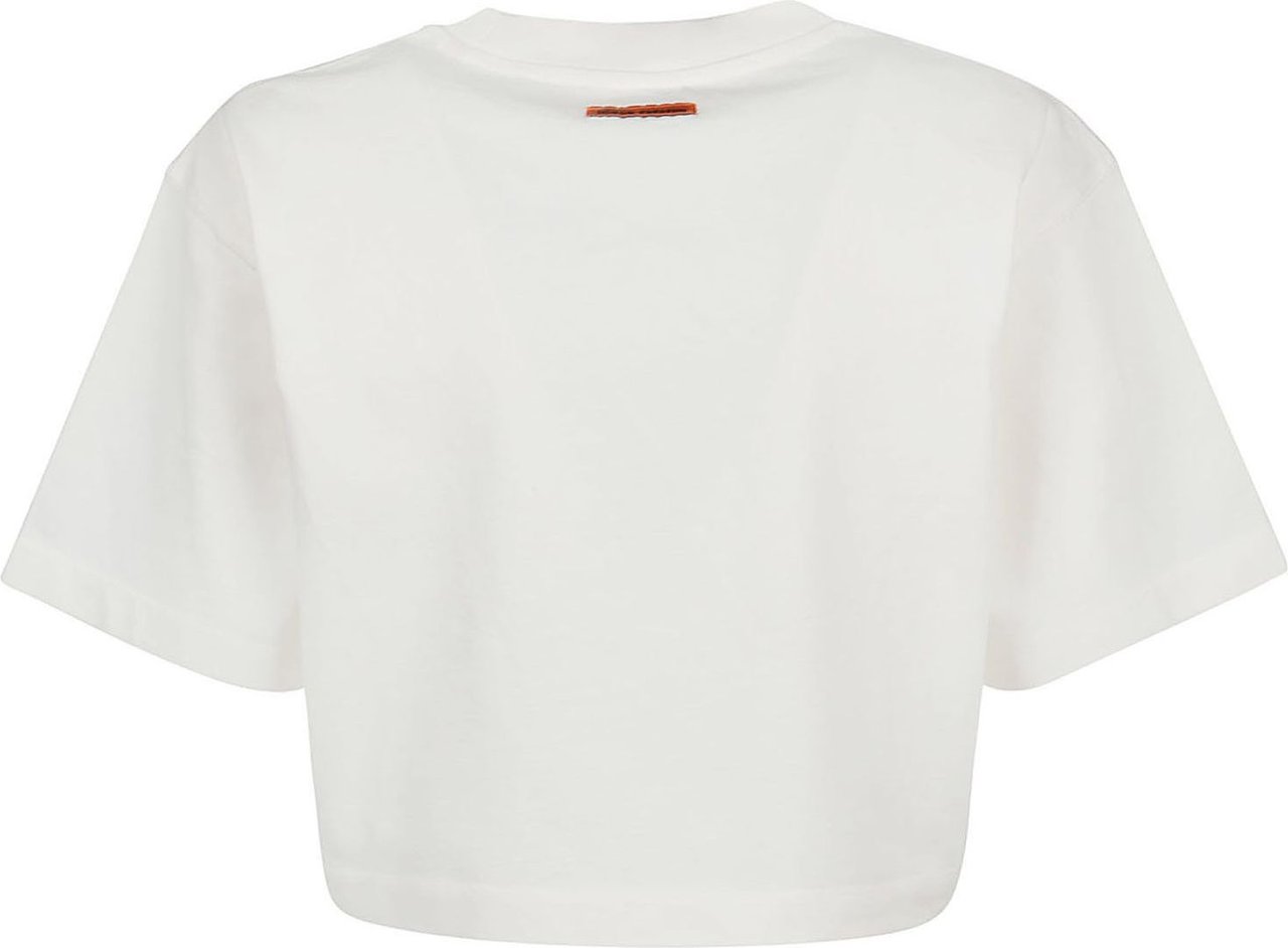 Heron Preston Hpny Embroidered Crop T-shirt White Wit