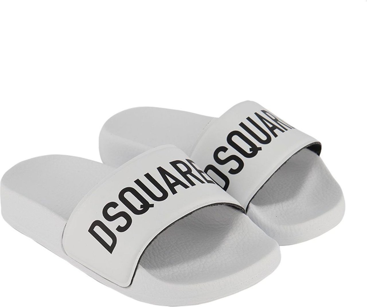 Dsquared2 Dsquared2 DQ0610 P5287 kinderslippers wit Wit