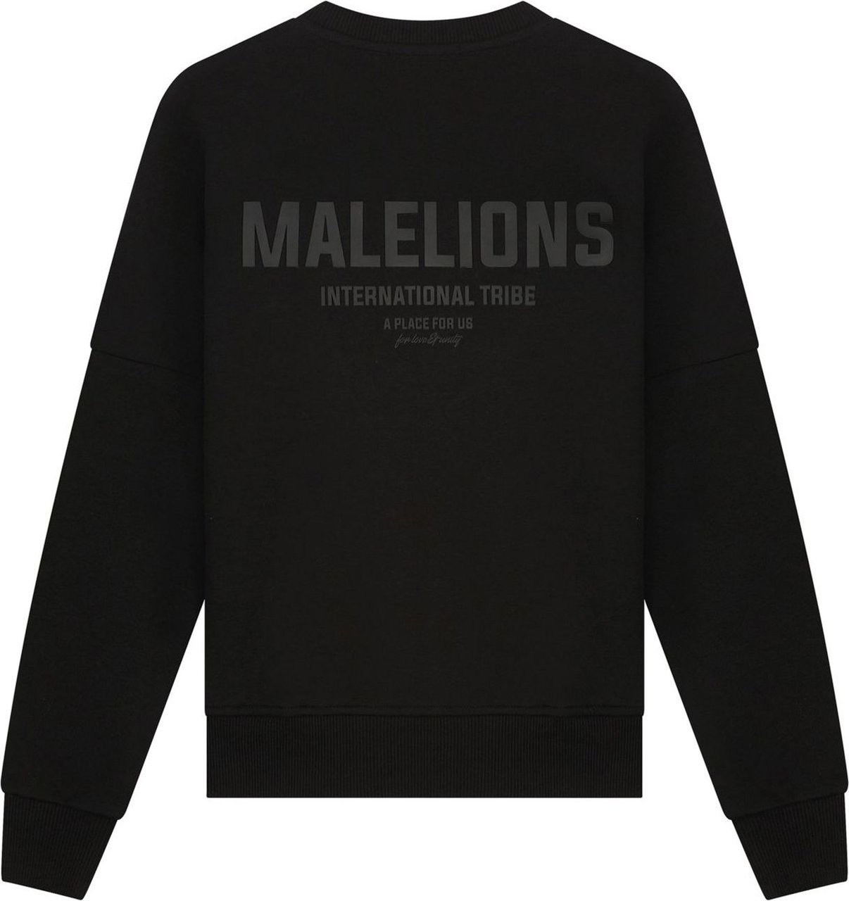Malelions Tribe Crewneck - Black/Reflective Zwart