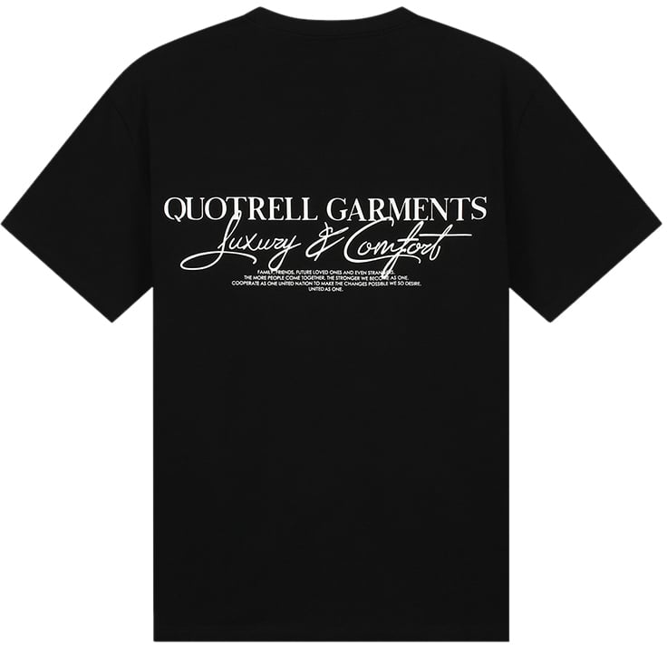 Quotrell Novara T-shirt | Black/white Zwart