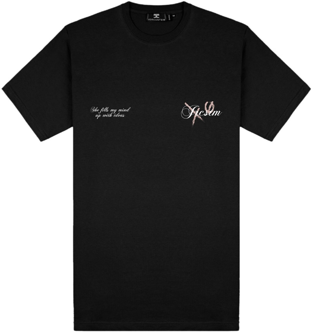 JORCUSTOM Angel Slim Fit T-Shirt Black Zwart