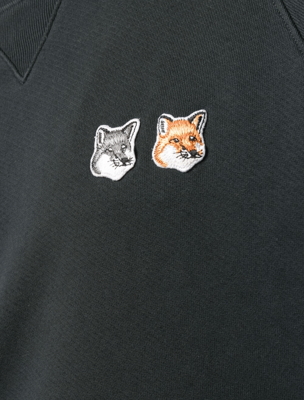 Maison Kitsuné Sweatshirt Double Fox Anthracite Grijs