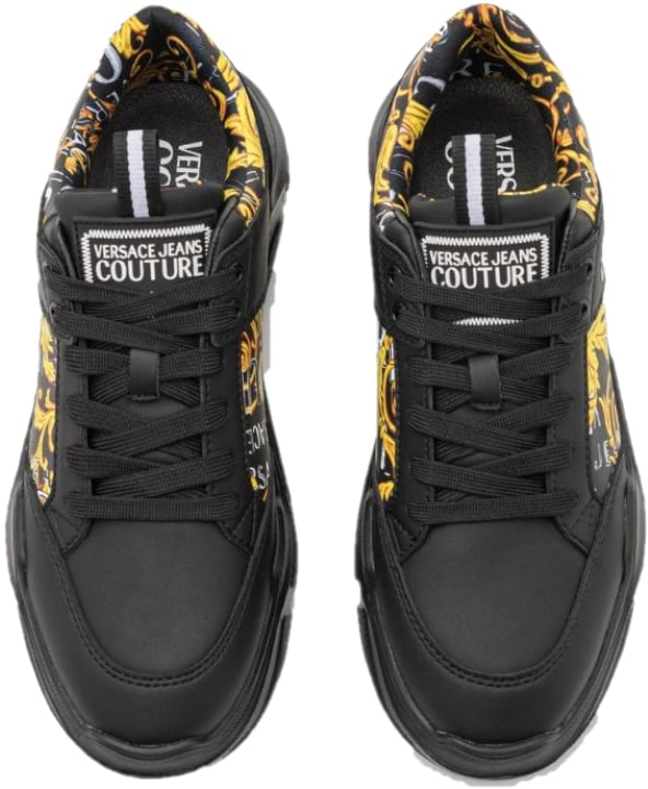 Versace Jeans Couture Versace Jeans Couture Fondo Speedtrack Sneaker Heren Zwart/Goud Zwart