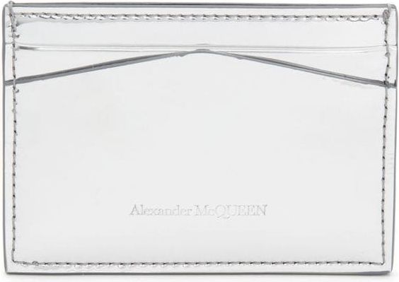 Alexander McQueen Skull Card Holder Zilver