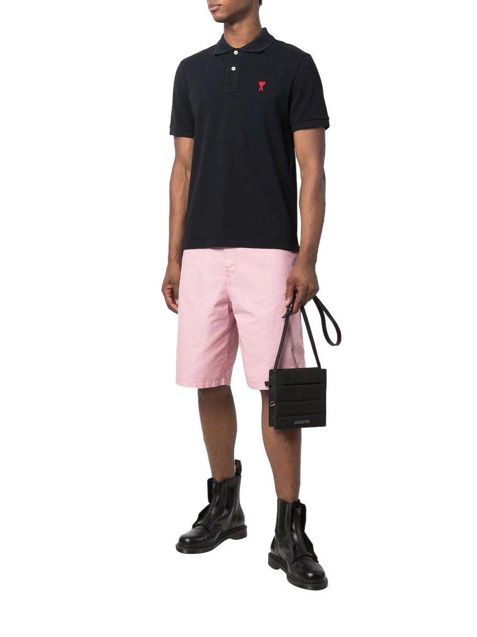 AMI Paris polo ami de coeur 2 Zwart