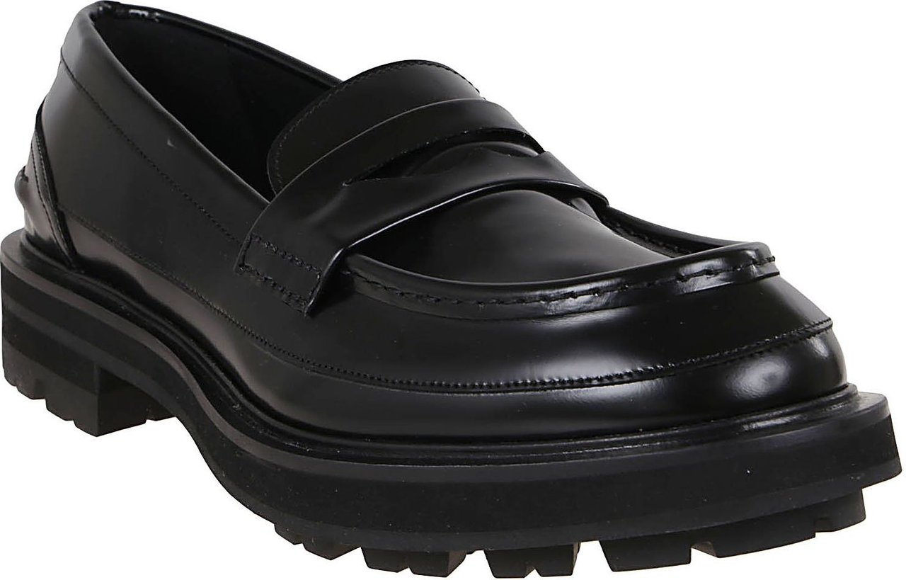 Alexander McQueen shoe leathsole leat Zwart