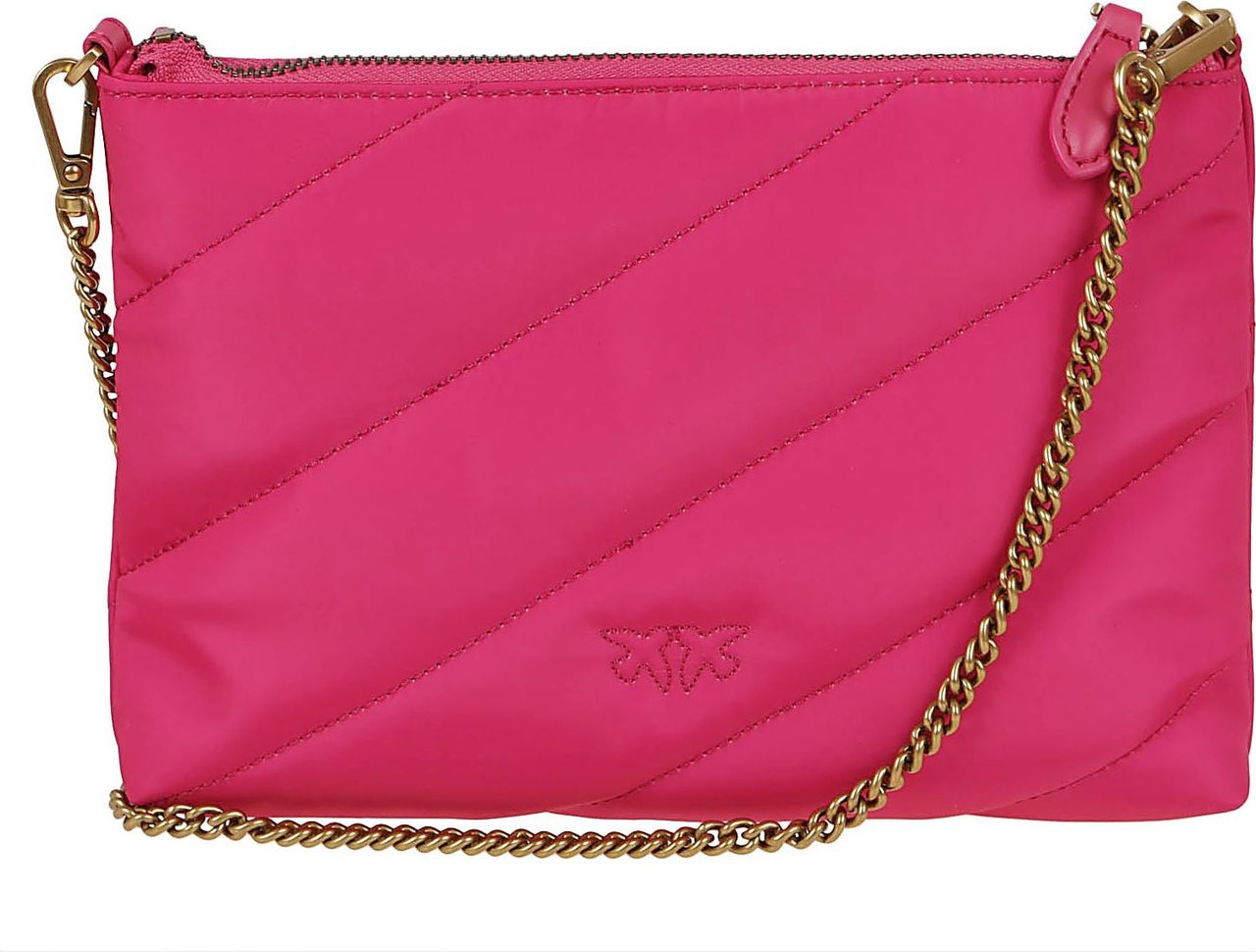 Pinko flat pouch recycled nylon Rood