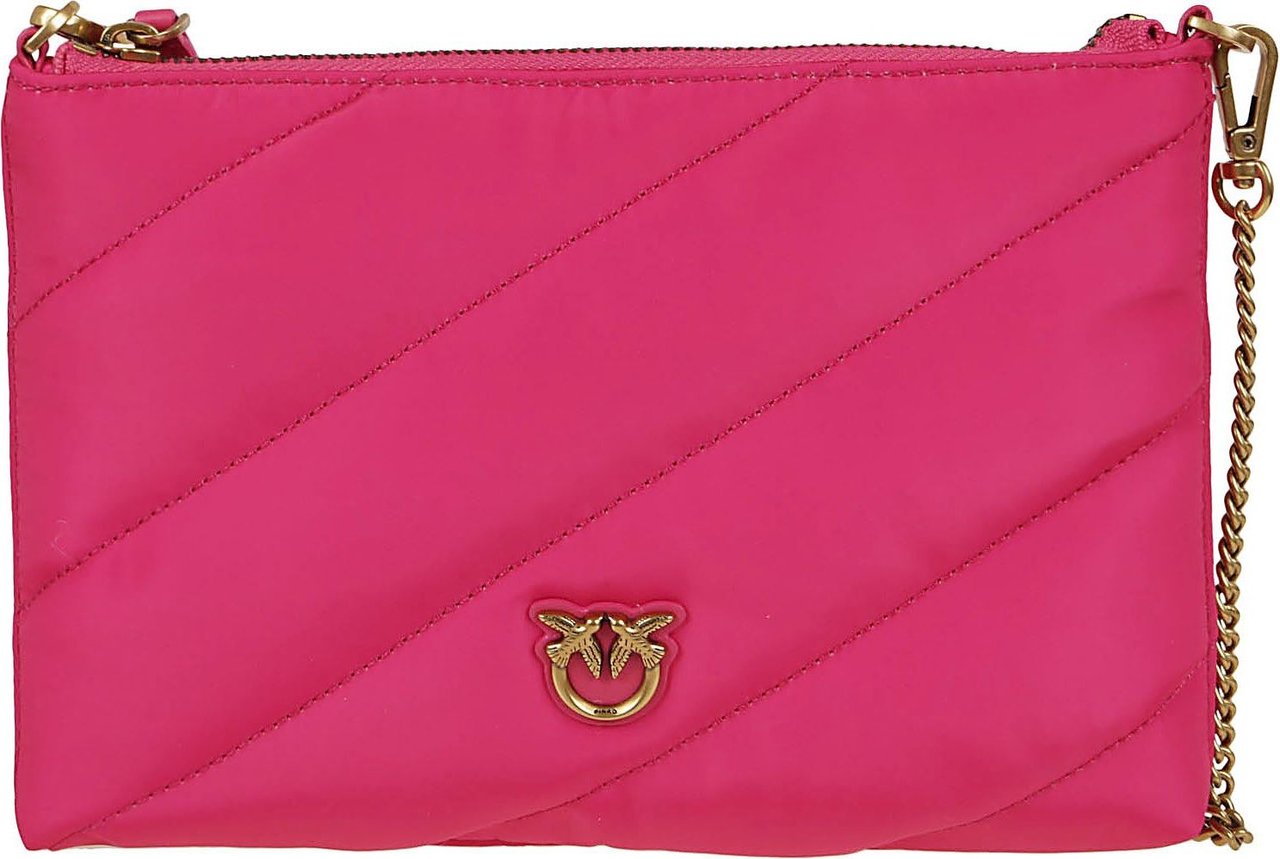 Pinko flat pouch recycled nylon Rood