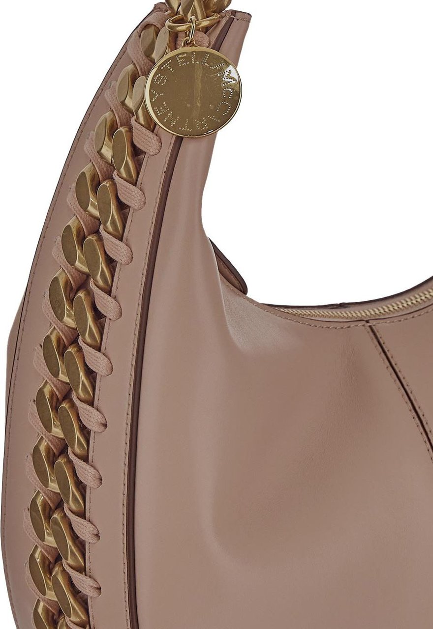 Stella McCartney Frayme Small Zipped Shoulder Bag Roze