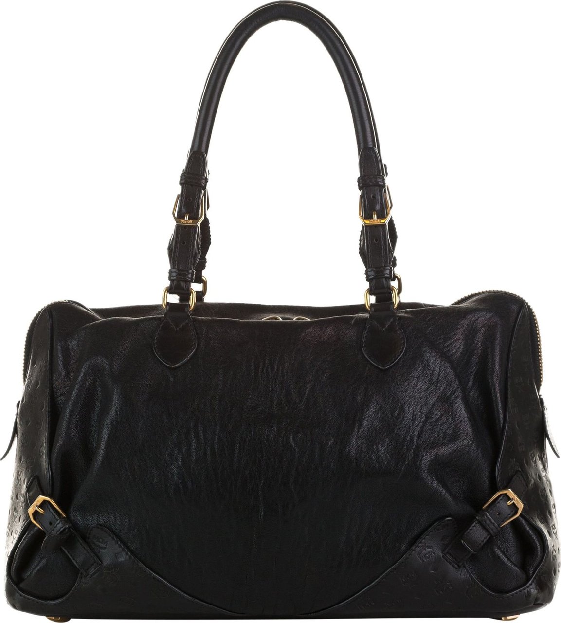 MCM Leather Shoulder Bag Zwart
