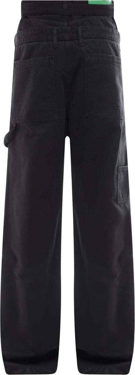 OFF-WHITE Oversize trouser with double effect Zwart
