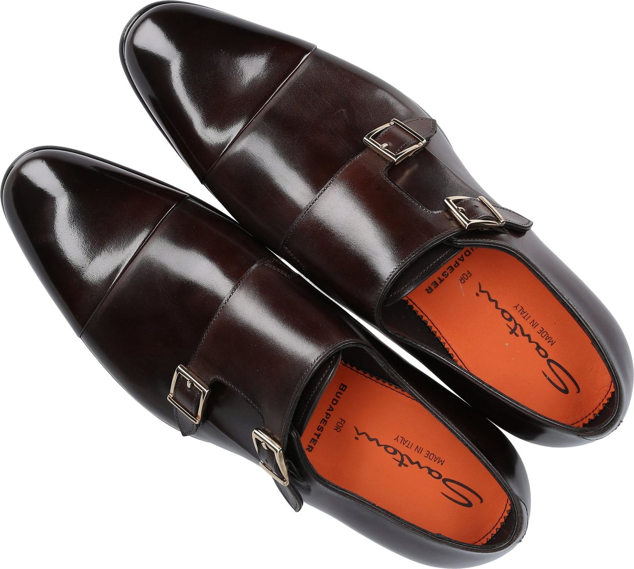 Santoni Monk Shoes Calfskin Pescatori Bruin