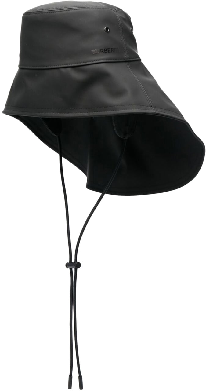 Burberry Fisherman Logo Hat Zwart