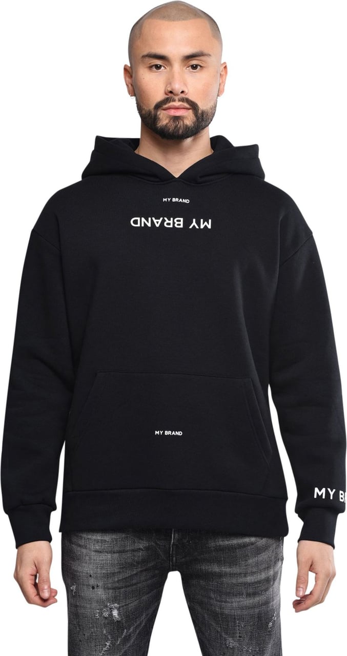 My Brand Multibranding hoodie Zwart