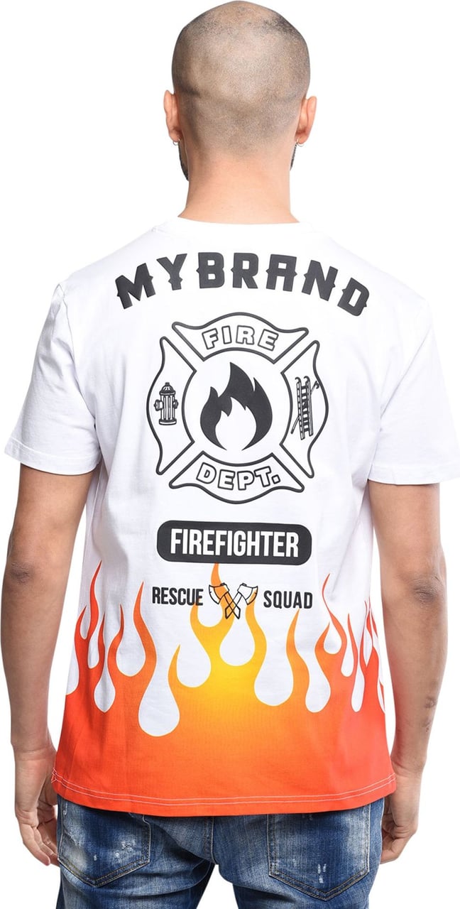 My Brand Mb fire t-shirt white Wit