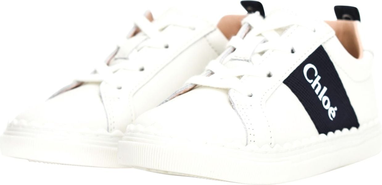 Chloé Basket sneaker off-white Wit