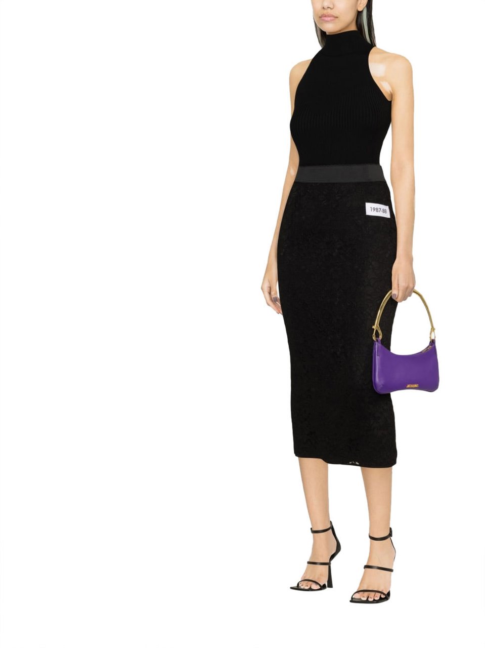 Dolce & Gabbana Lace Pencil Skirt Zwart