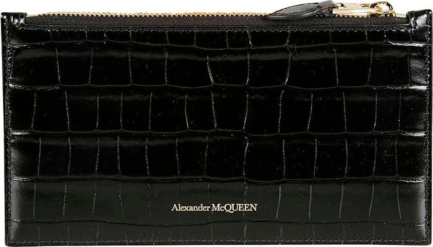 Alexander McQueen Wallet Black Zwart