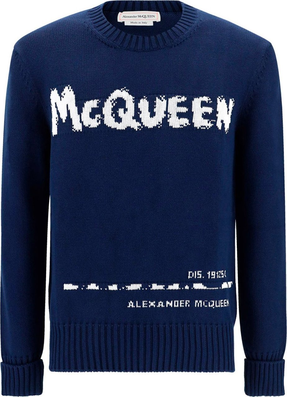 Alexander McQueen Alexander Mcqueen Logo Sweater Blauw