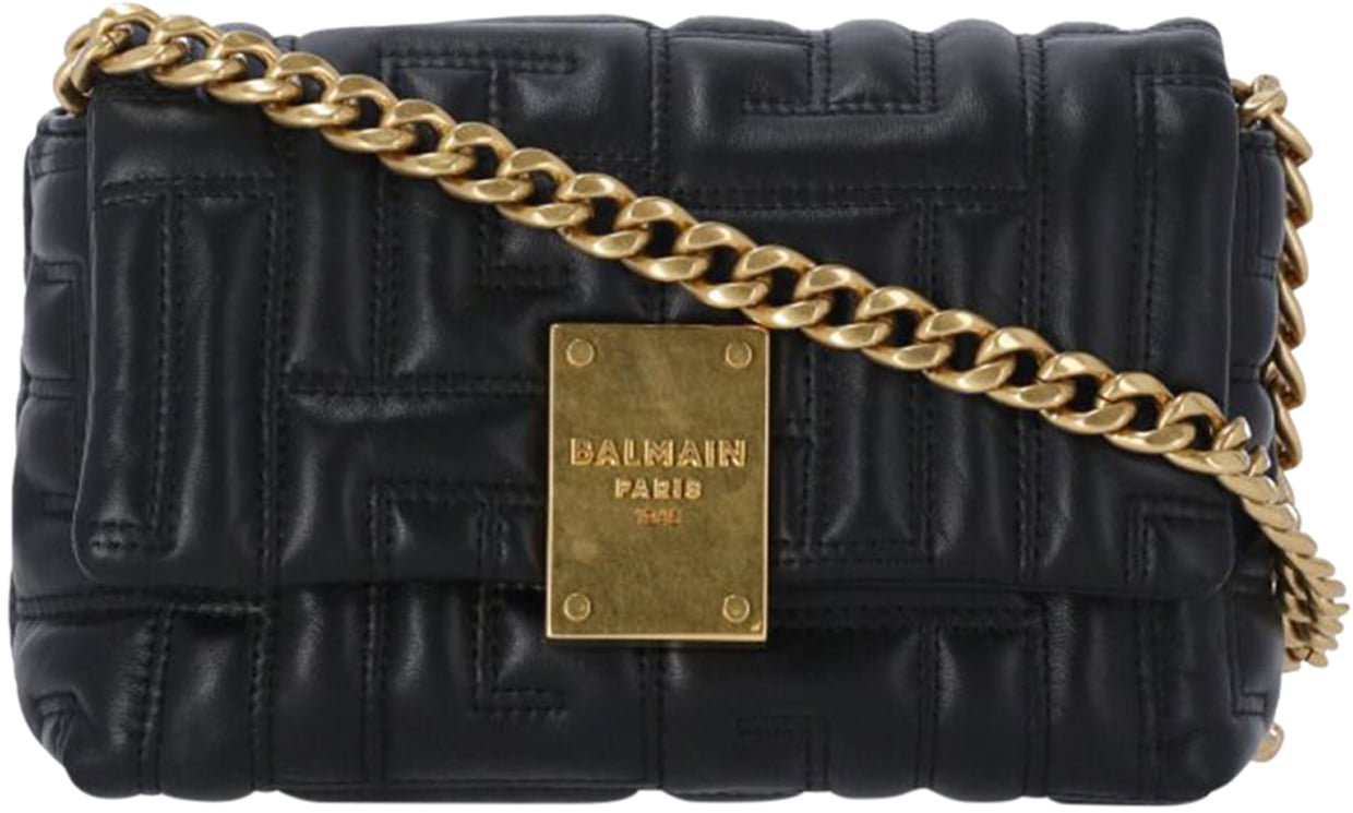 Balmain Soft shoulder bag Zwart