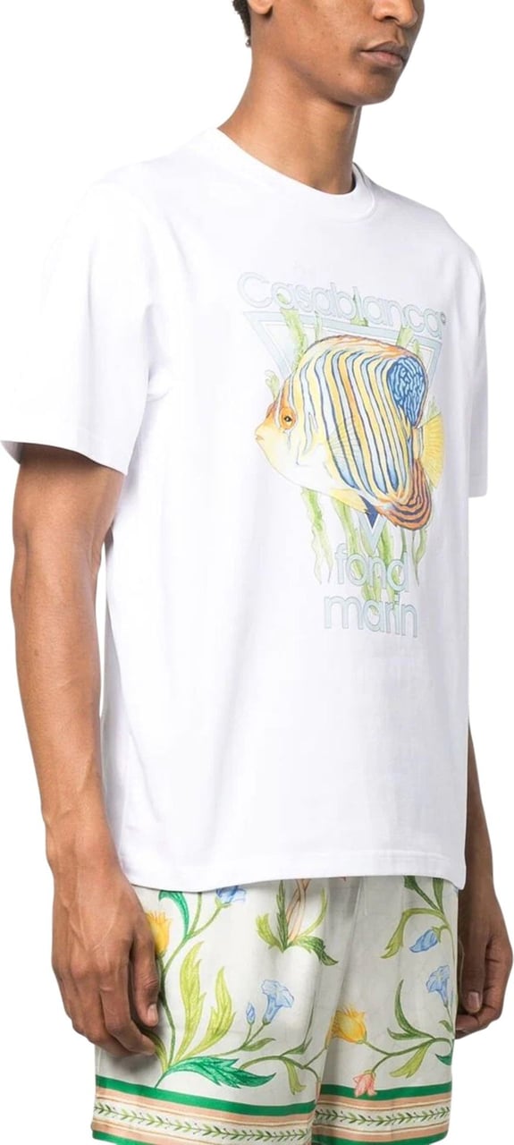 Casablanca Fond Marin print T-shirt Wit
