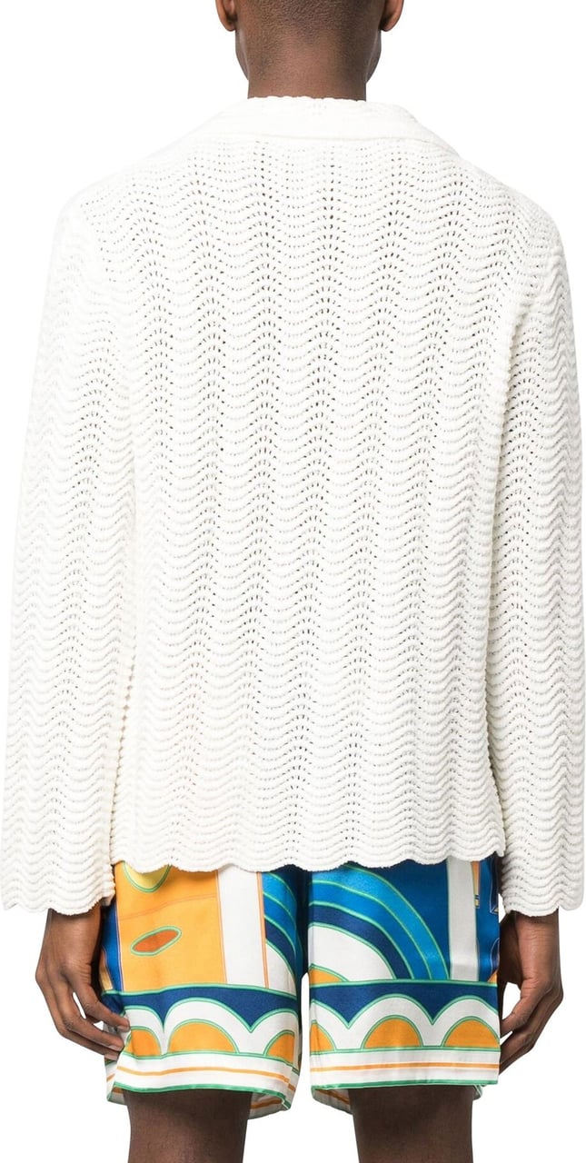 Casablanca Wavy Gradient open-knit shirt Beige