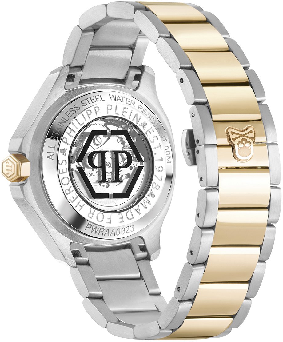 Philipp Plein Skeleton Spectre PWRAA0323 automatisch horloge 42 mm Zilver