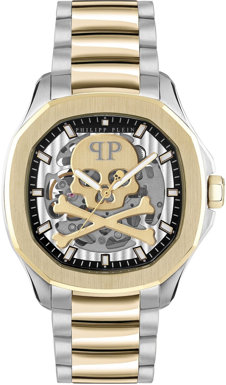 Philipp Plein $keleton $pectre PWRAA0323 automatisch horloge 42 mm Zilver