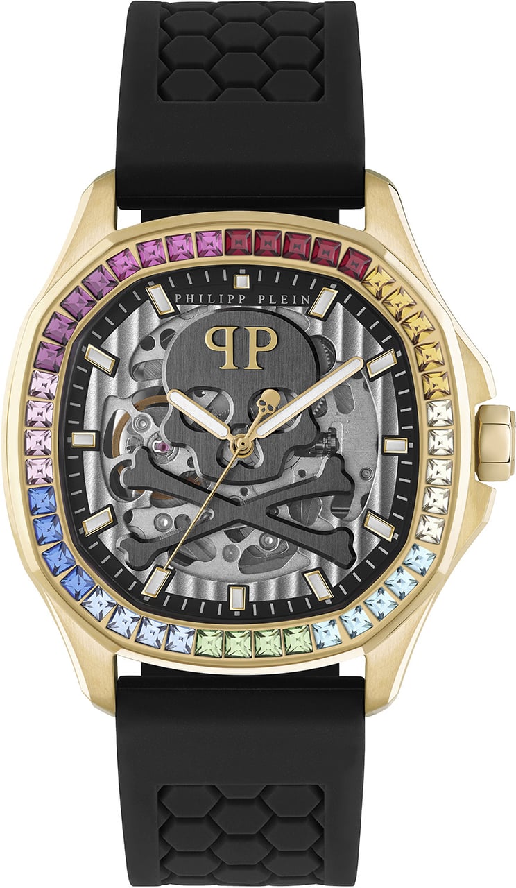 Philipp Plein $keleton $pectre PWRAA0523 horloge 42 mm Zwart