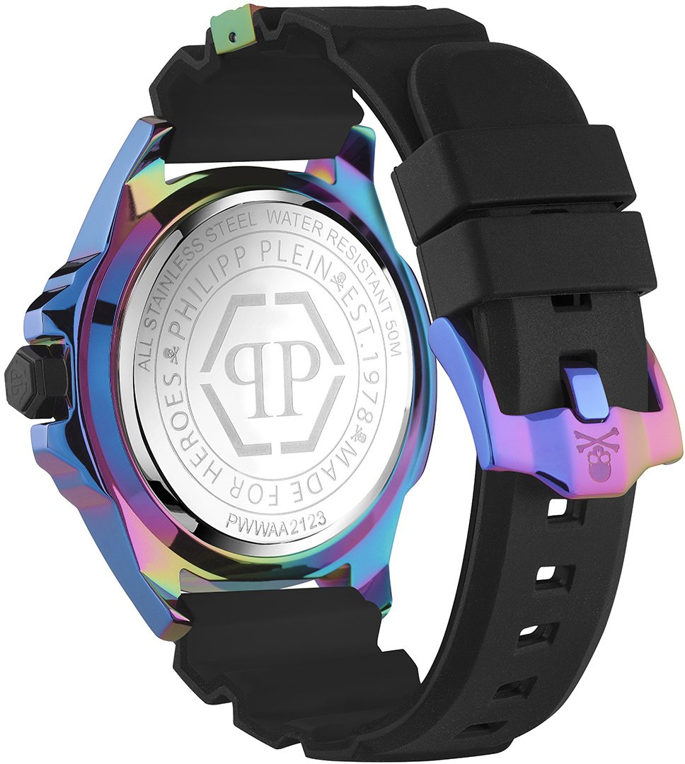 Philipp Plein The $kull Rainbow PWAAA2123 horloge 46 mm Zwart