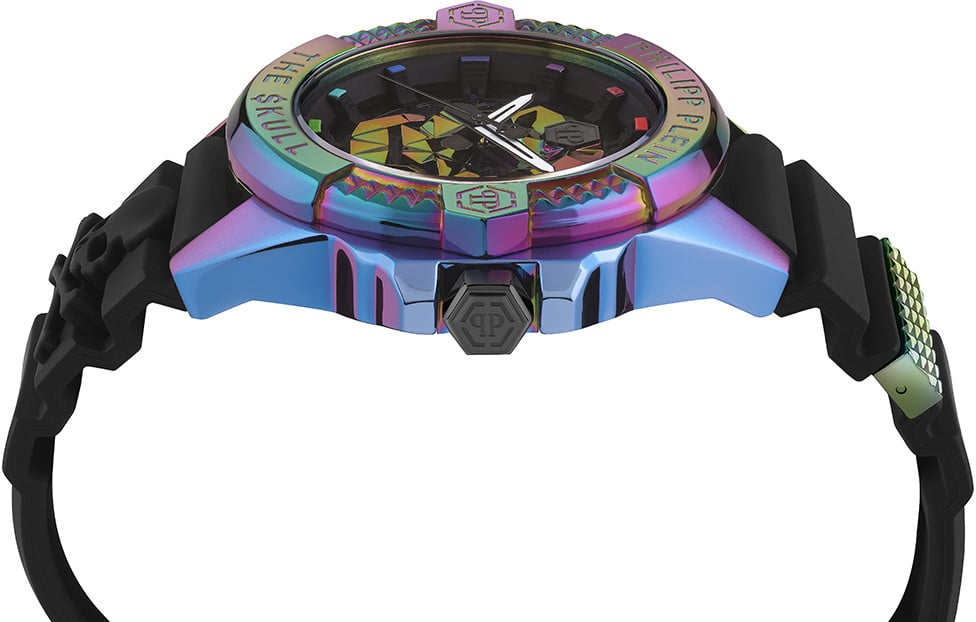 Philipp Plein The $kull Rainbow PWAAA2123 horloge 46 mm Zwart