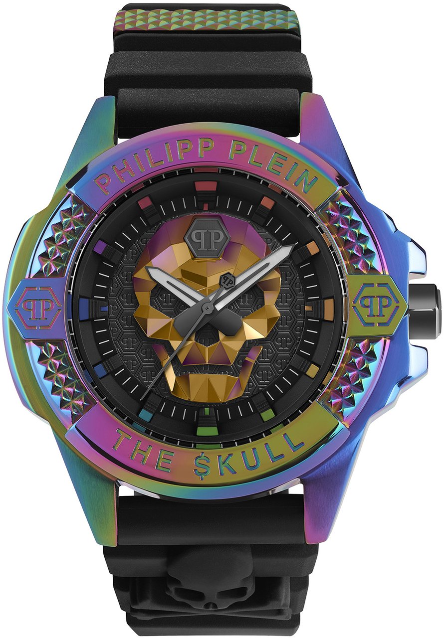 Philipp Plein The $kull Rainbow PWAAA2123 horloge 46 mm Zwart