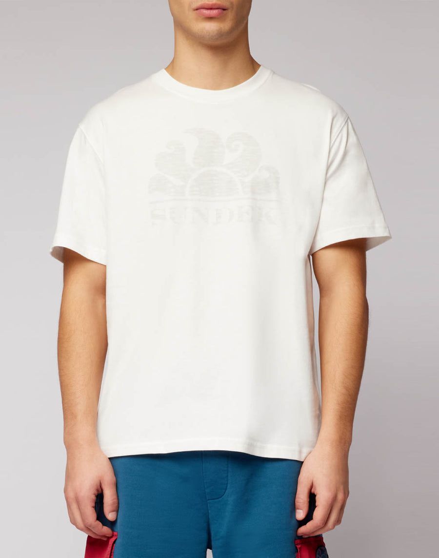 Sundek T-Shirt Off White Wit