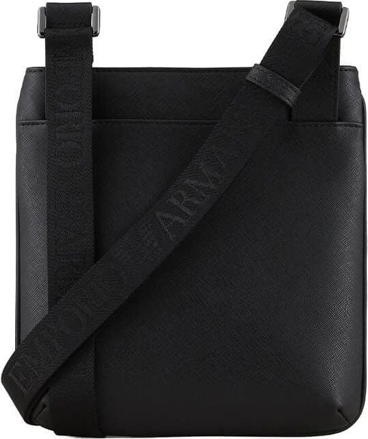 Emporio Armani Black Crossbody Bag With Logo Black Zwart