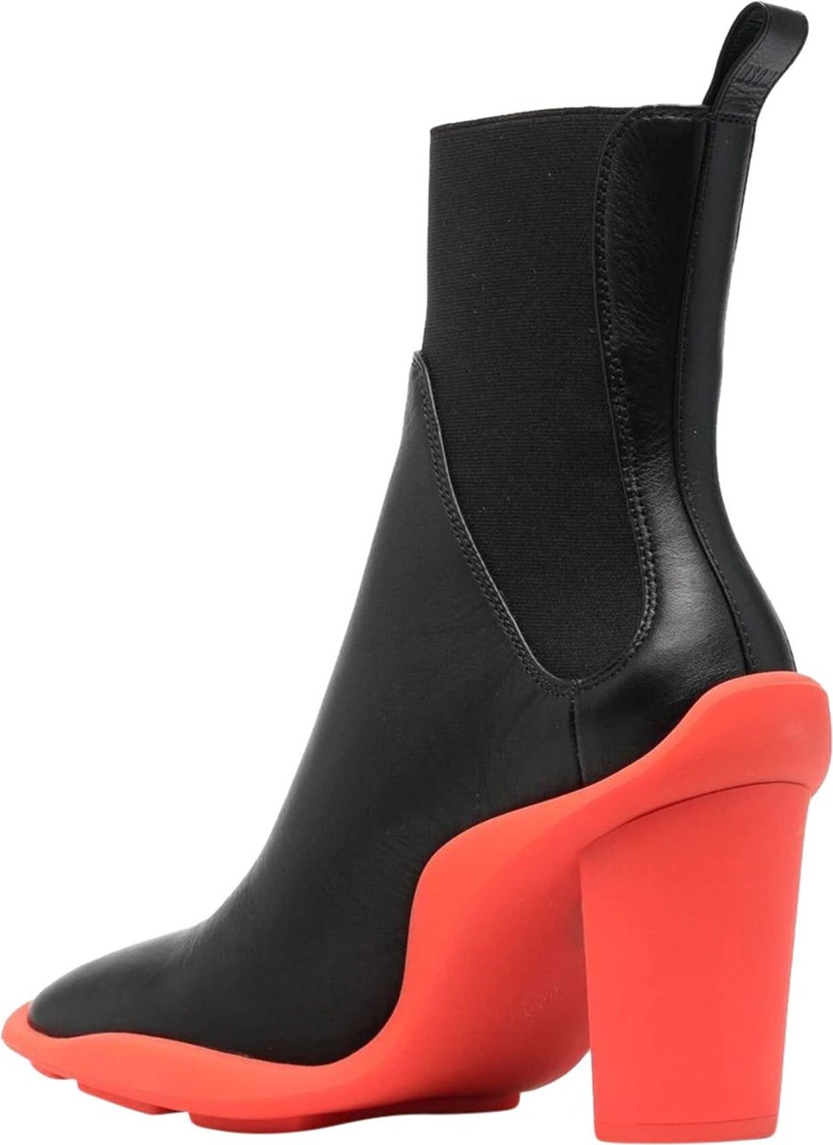 MSGM heeled 90mm leather boots Zwart