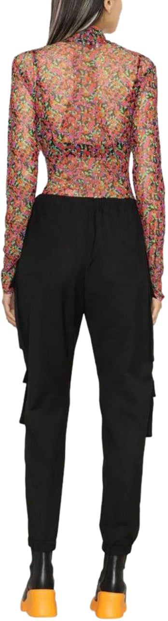 MSGM floral-print semi-sheer top Divers