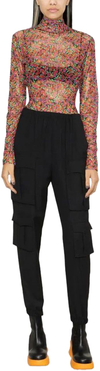 MSGM floral-print semi-sheer top Divers