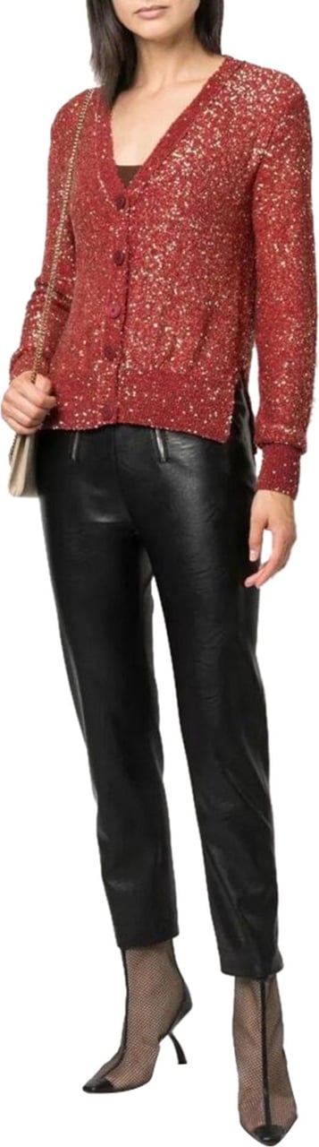 Stella McCartney sequin-embellished cardigan Rood