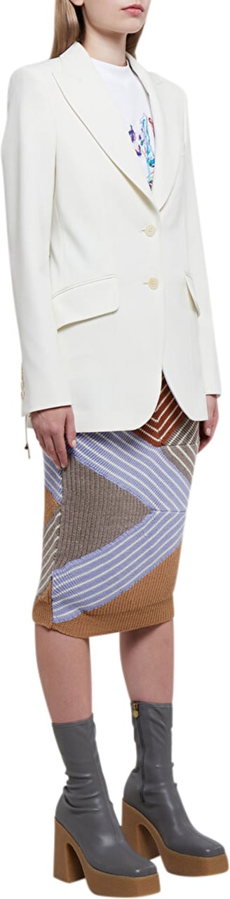 Stella McCartney charm detailing peak lapels blazer Neutraal