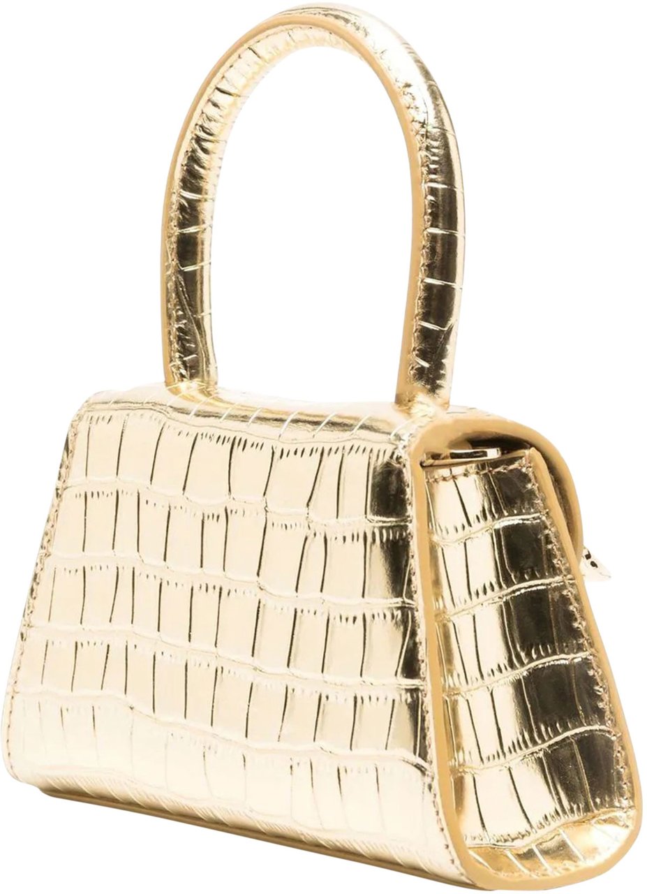 Self-Portrait The Bow micro tote bag Metallic