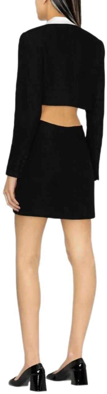 Self-Portrait tuxedo mini dress Zwart