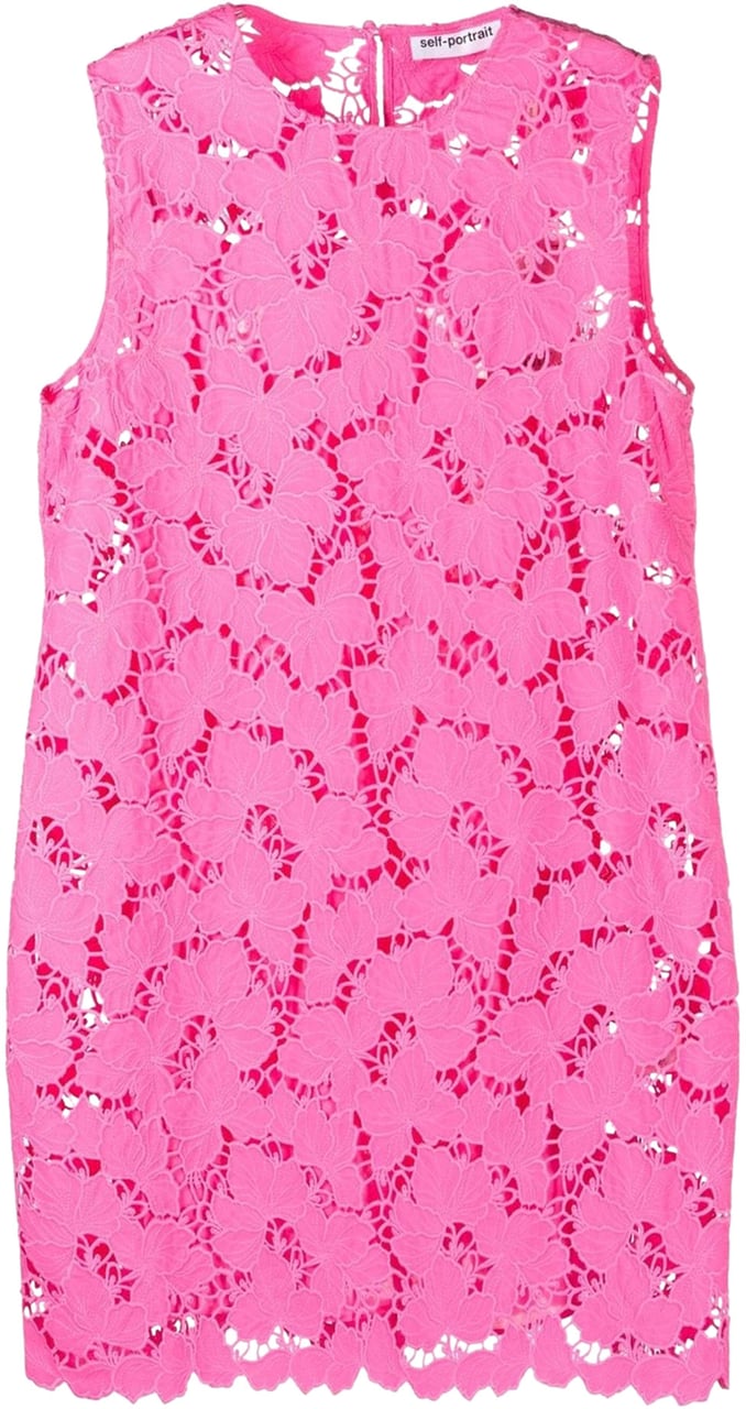 Self-Portrait sleeveless lace minidress Roze