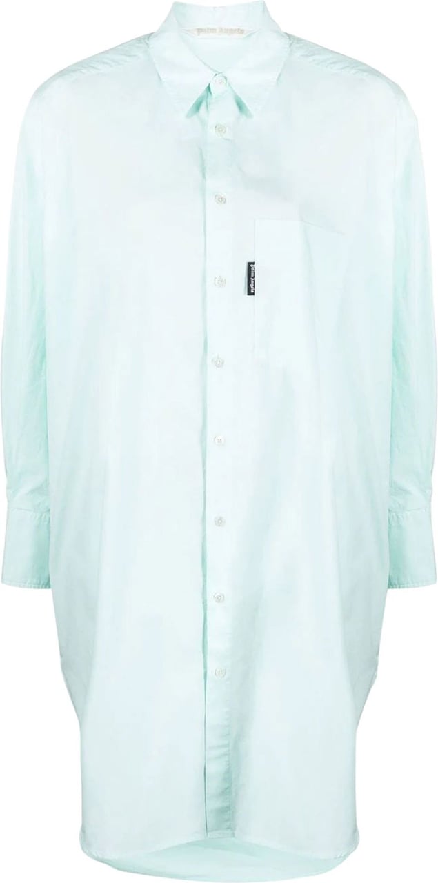 Palm Angels oversize cotton shirt dress Blauw
