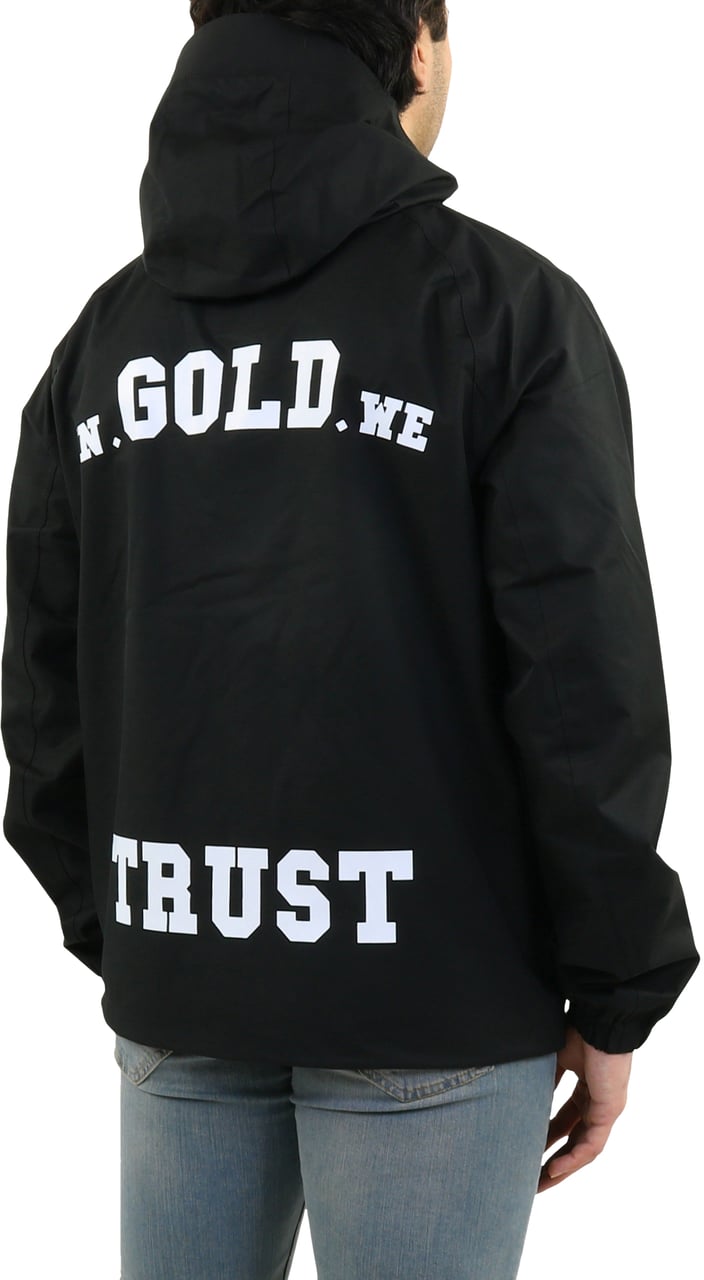 In Gold We Trust The Umbrella Jet Black Zwart